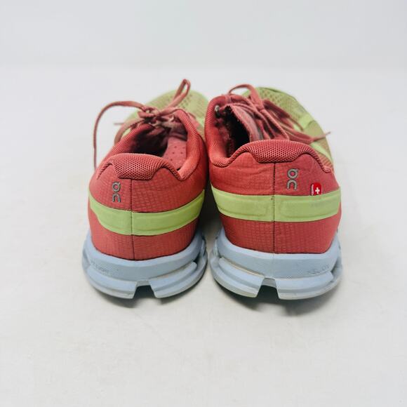 On Cloudflow Lightweight Performance Running Shoes Red Lime Womens Size 6 - Picture 9 of 12
